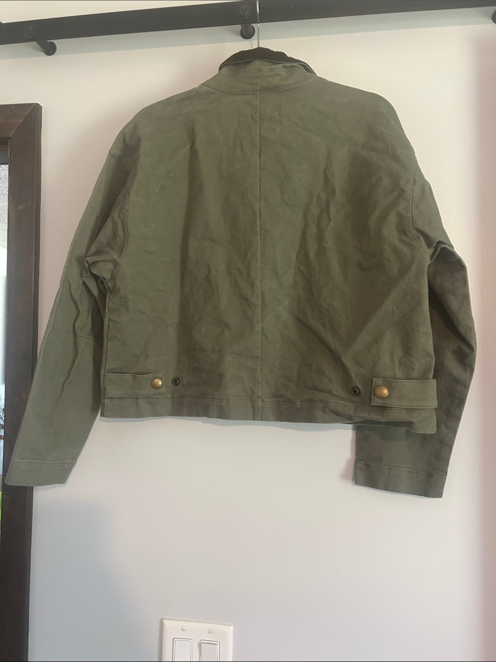 Lucky Brand Women’s Olive Green Cotton Zip-Front Barn Jacket - Picture 3 of 8